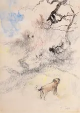 Tom Carr, DOG BY A TREE