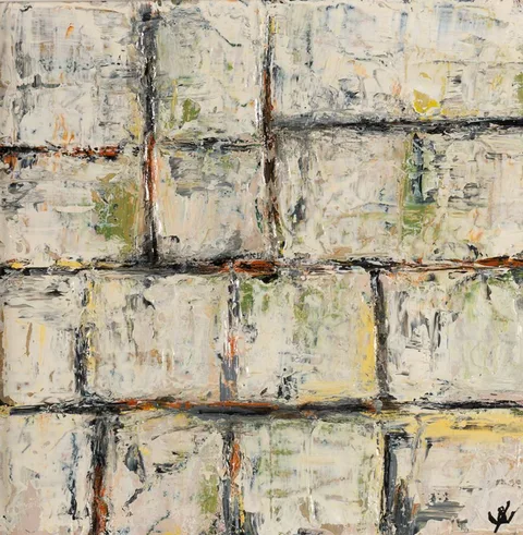 UNTITLED by John Kingerlee, oil on board, sold Jul 2023