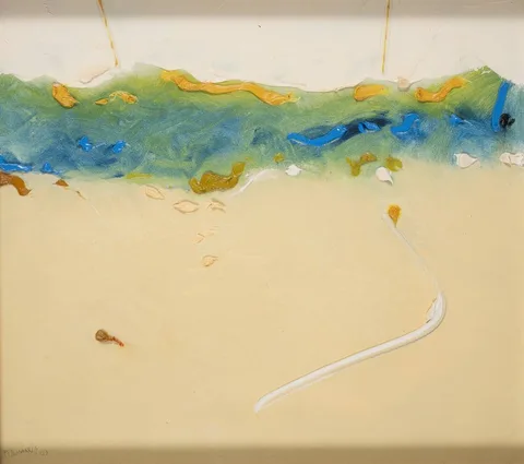 LOW WATER by Mike Fitzharris, 2003, oil on board, sold Jul 2023