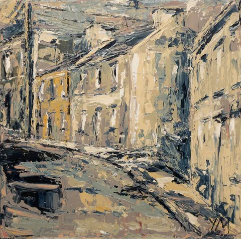 ALLIHIES, BEARA PENINSULA, WEST CORK by Yvonne Moore, oil on canvas, sold Jul 2023