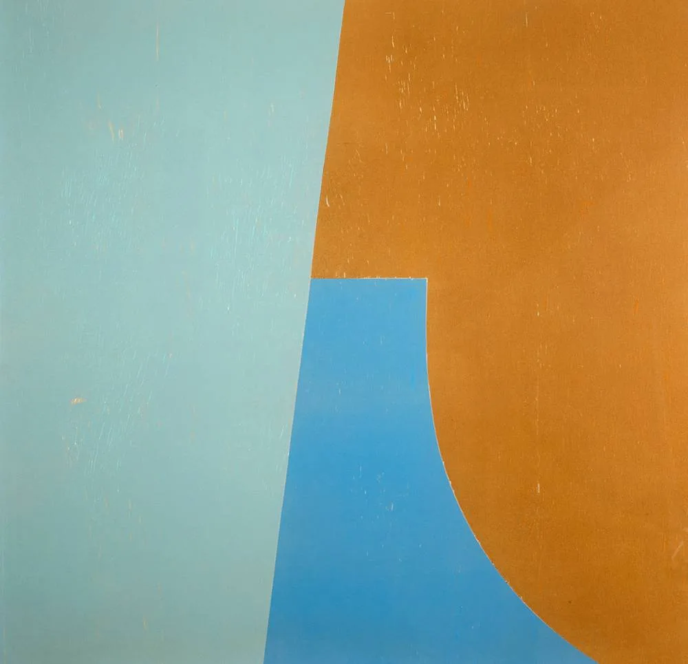 SLIDE by Richard Gorman, woodblock print; (no. 29 from an edition of 75), sold Jul 2023