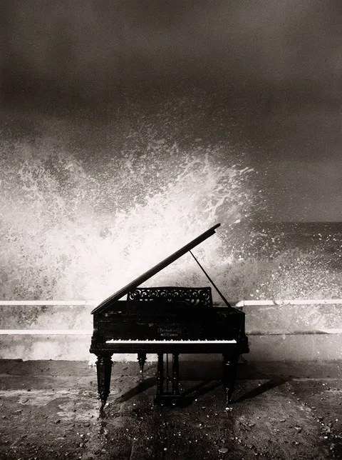 George Kavanagh, PIANO SERIES, 1990, (SET OF FOUR), black and white bromide print; (4); (unframed)