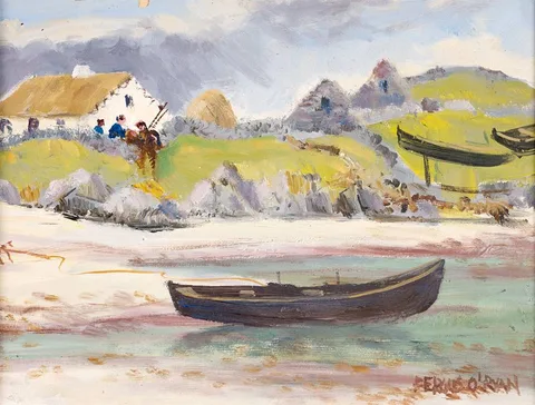 Fergus O'Ryan, NEAR CLIFDEN, CONNEMARA (STUDY), EASTER 1959, oil on board