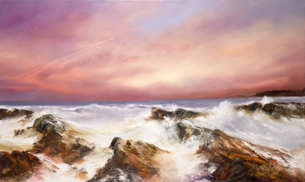 SEASCAPE by Philip Gray, oil on canvas, sold Jul 2023