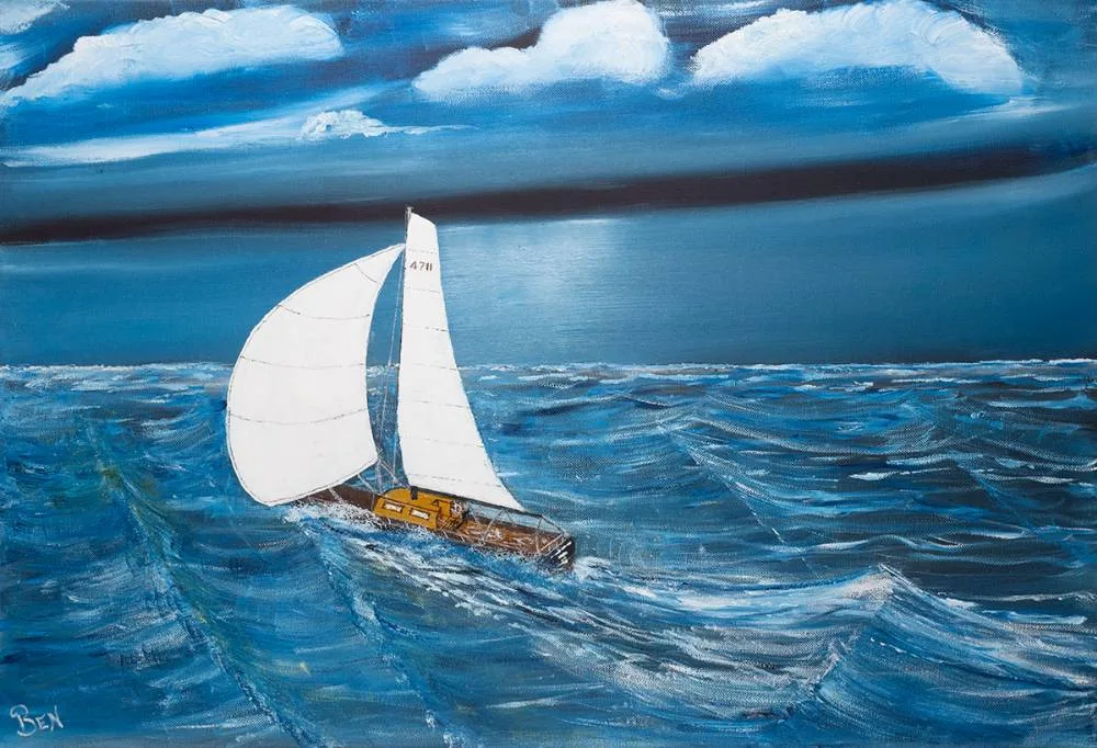 Ben van Heerden, SAILING TO NOWHERE, oil on canvas
