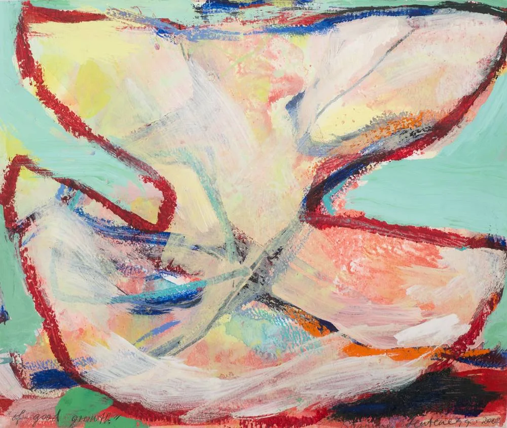 Suzanne Leutnegger, OF GOOD GROWTH, 2002, acrylic and oilbar on Fabriano paper