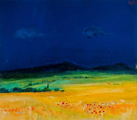 David Gordon Hughes, LANDSCAPE, oil on canvas board
