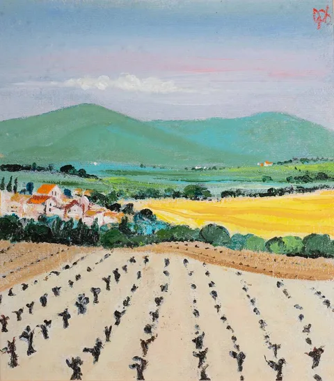 David Gordon Hughes, VINEYARD, 1999, oil on canvas