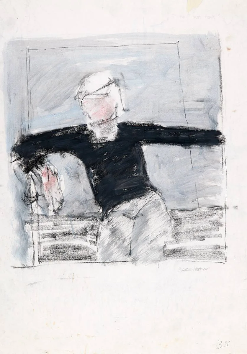 CLARE 2 by Basil Blackshaw, watercolour and chalks, sold May 2023