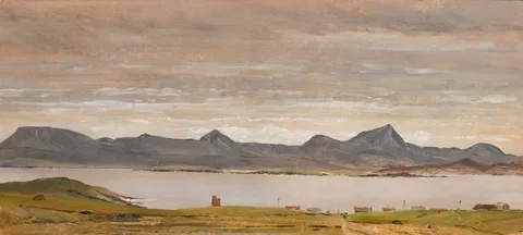 Derek Hill, VIEW OVER DONEGAL FROM TORY ISLAND, 1981, oil on board