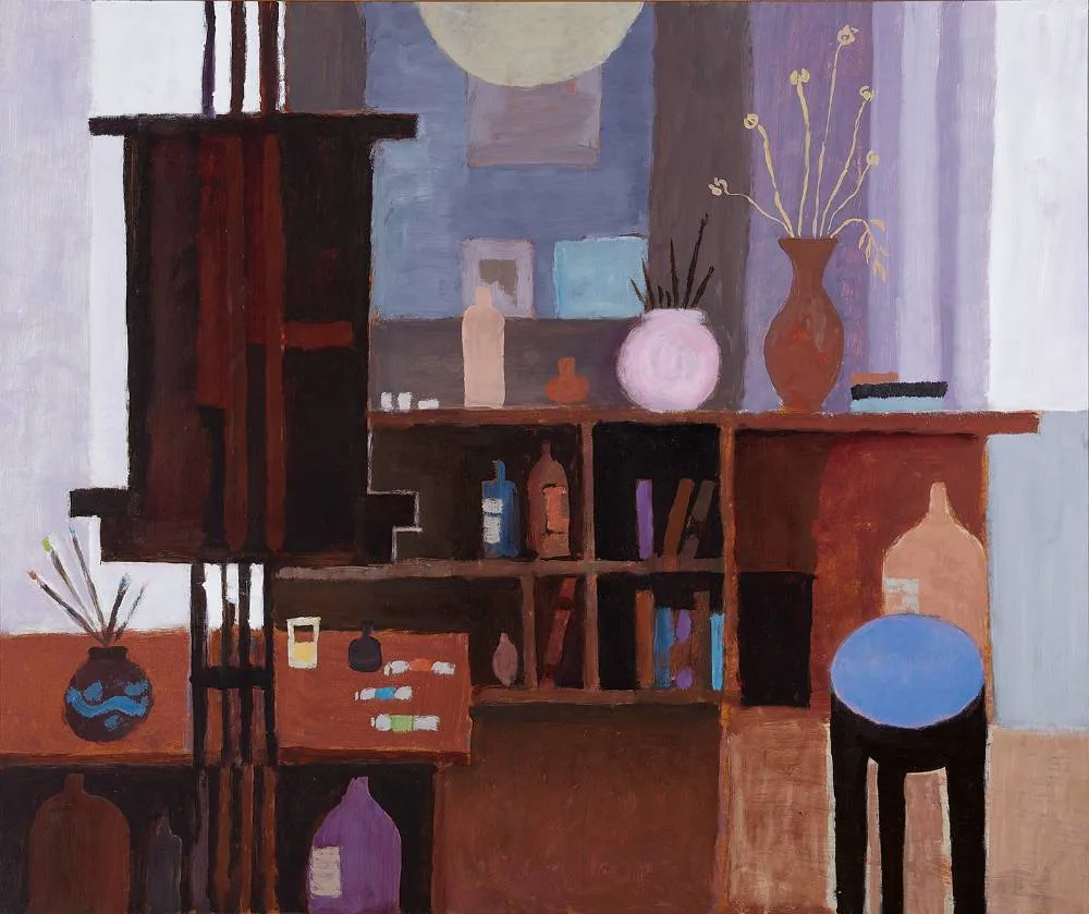 MY STUDIO by Arthur Armstrong, c.1990, oil on board, offered May 2023