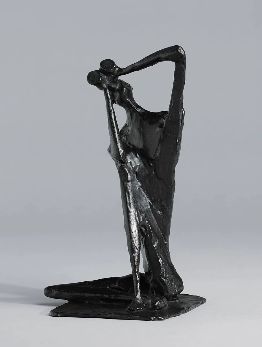 BIRDWATCHER by Frederick Edward McWilliam, 1964, bronze with black patina; (no. 1 from an edition of 5), sold May 2023