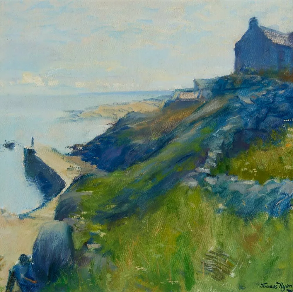 'PONZA', CARRAROE, CONNEMARA by Thomas Ryan, 1977, oil on canvas laid on board, sold May 2023