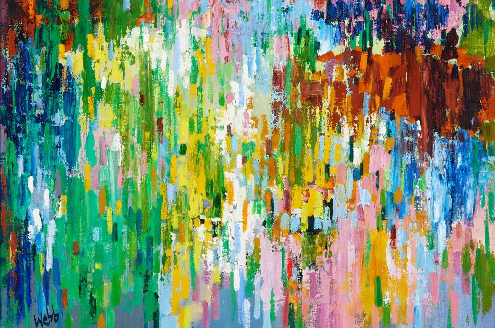REFLECTIVE by Kenneth Webb, oil on canvas, sold May 2023