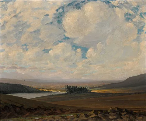 Jeremiah Hoad, SCIMITAR LAKE, LOOKING NORTH, oil on canvas