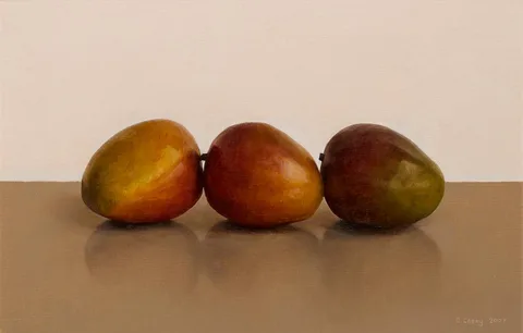 Comhghall Casey, THREE MANGOES, 2007, oil on linen