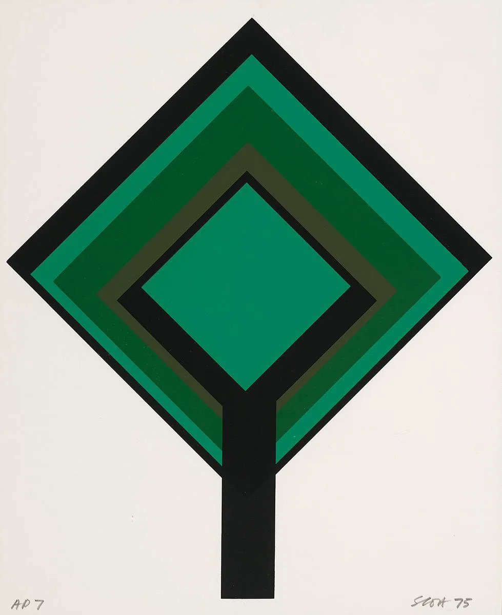 CHRISTMAS CARD by Patrick Scott, 1975, colour print; (artist's proof), sold Apr 2023