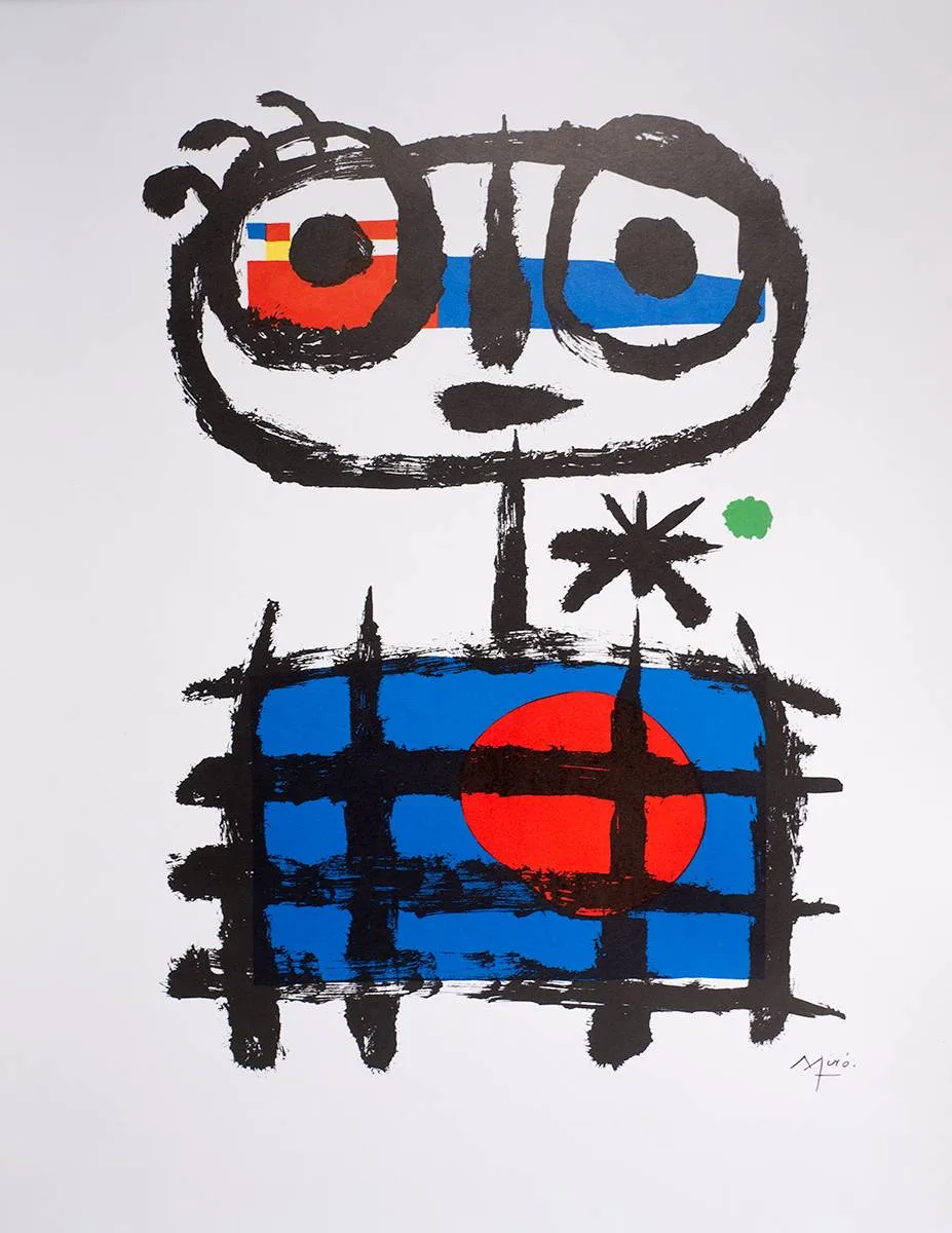 THE SUN EATER, IMAGINARY BOY by Joan Miró, lithograph on Vellum paper; (unframed), sold Apr 2023