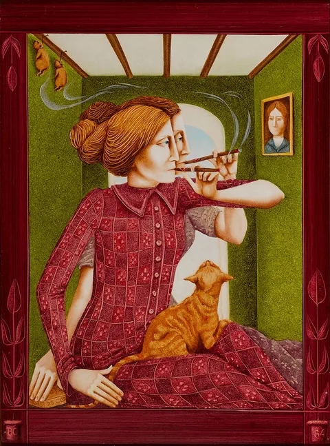 Barry Castle, SMOKED HAMSTER, 1984, oil on board