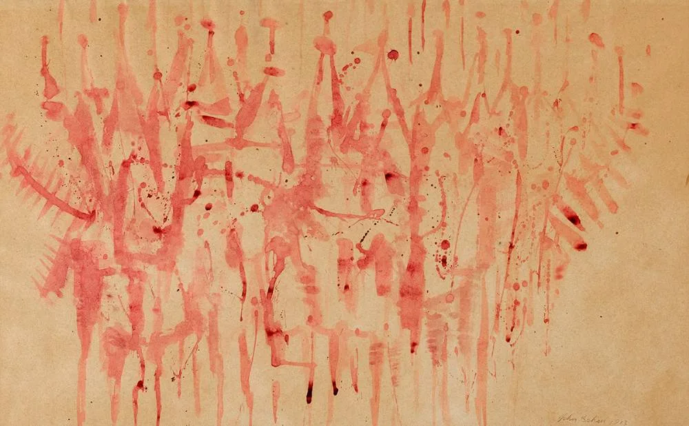 MAEVE'S ARMY by John Behan, 1983, watercolour, sold Apr 2023