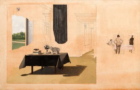 Colin Harrison, FELINE DISASTER (1st VERSION), oil on canvas