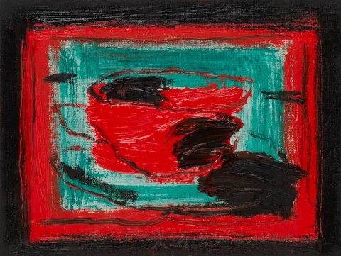 Neil Shawcross, TEACUP AND SAUCER, acrylic on board