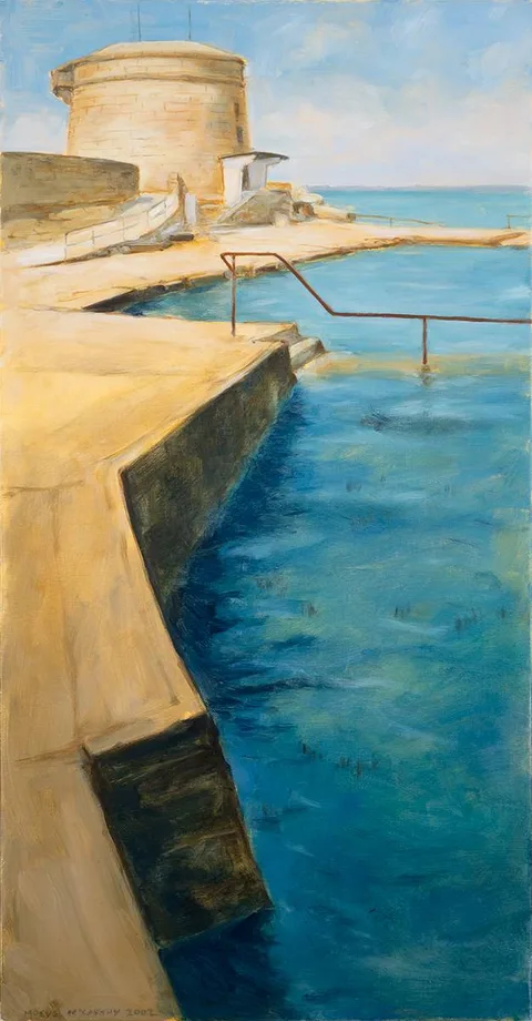 Maeve McCarthy, MARTELLO TOWER, SEAPOINT, COUNTY DUBLIN, 2002, oil on canvas