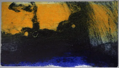 PLASSEY 2 by Hughie O'Donoghue, 2008, carborundum print; (no. 81 from an edition of 125), sold Apr 2023