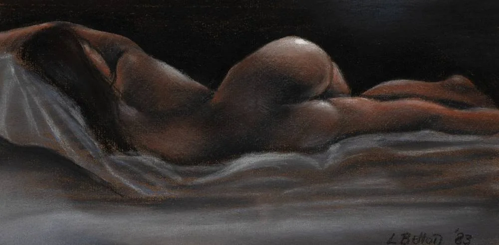 NUDE by Liam Belton, 1983, pastel, offered Apr 2023