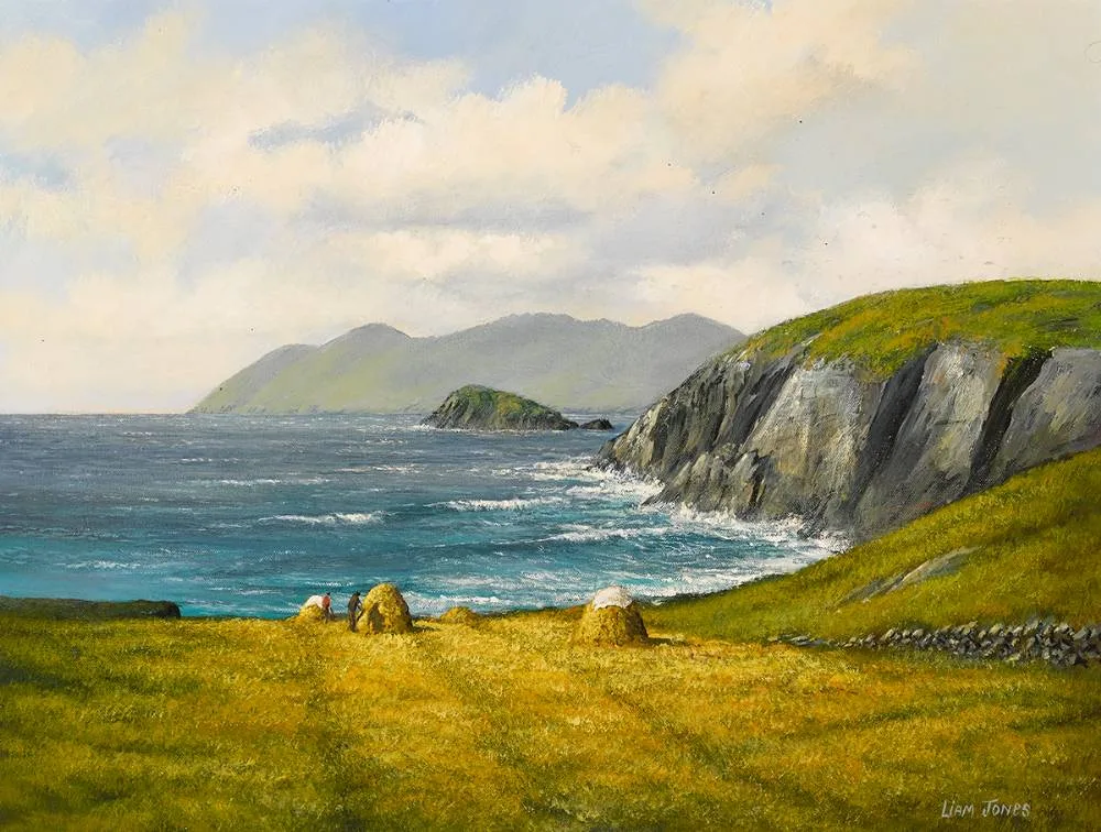SLEA HEAD, COUNTY KERRY by Liam Jones, oil on canvas, sold Apr 2023
