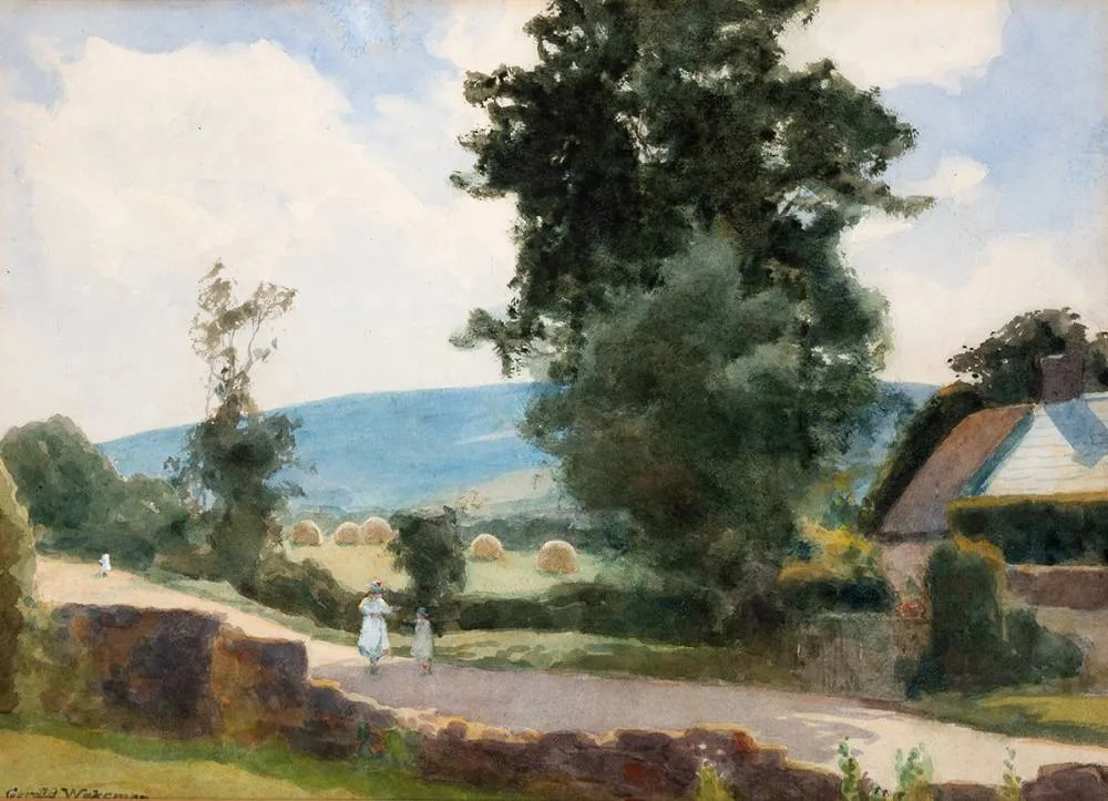 NEAR TICKNOCK and CARRICKMINES, COUNTY DUBLIN (A PAIR) by Gerald Hastings Wakeman, watercolour; (2), sold Apr 2023