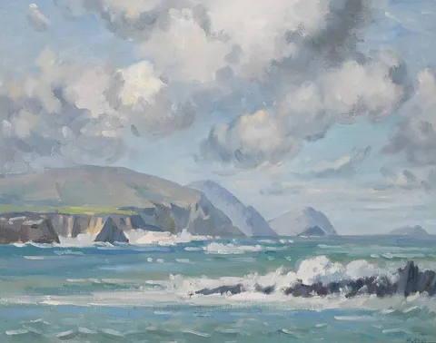 David Hone, COASTAL SCENE, oil on canvas