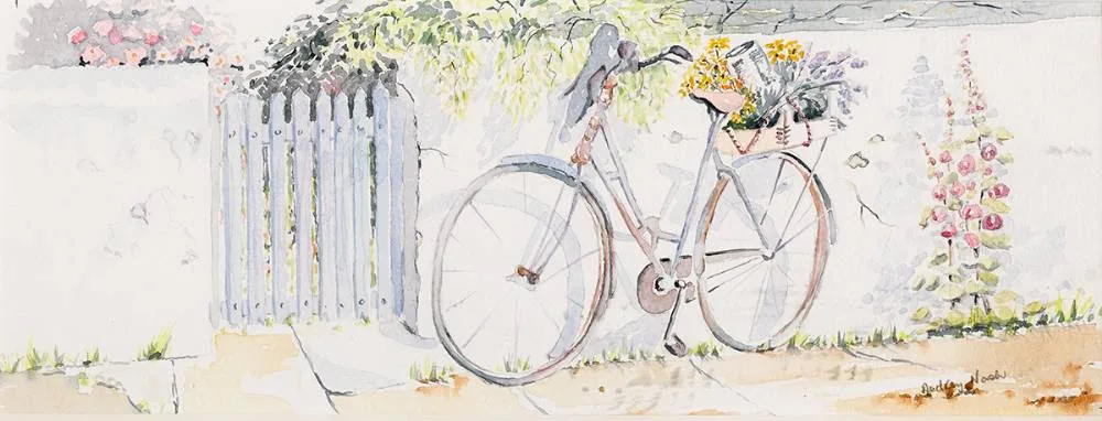 Audrey Nash, BICYCLE STUDY, watercolour