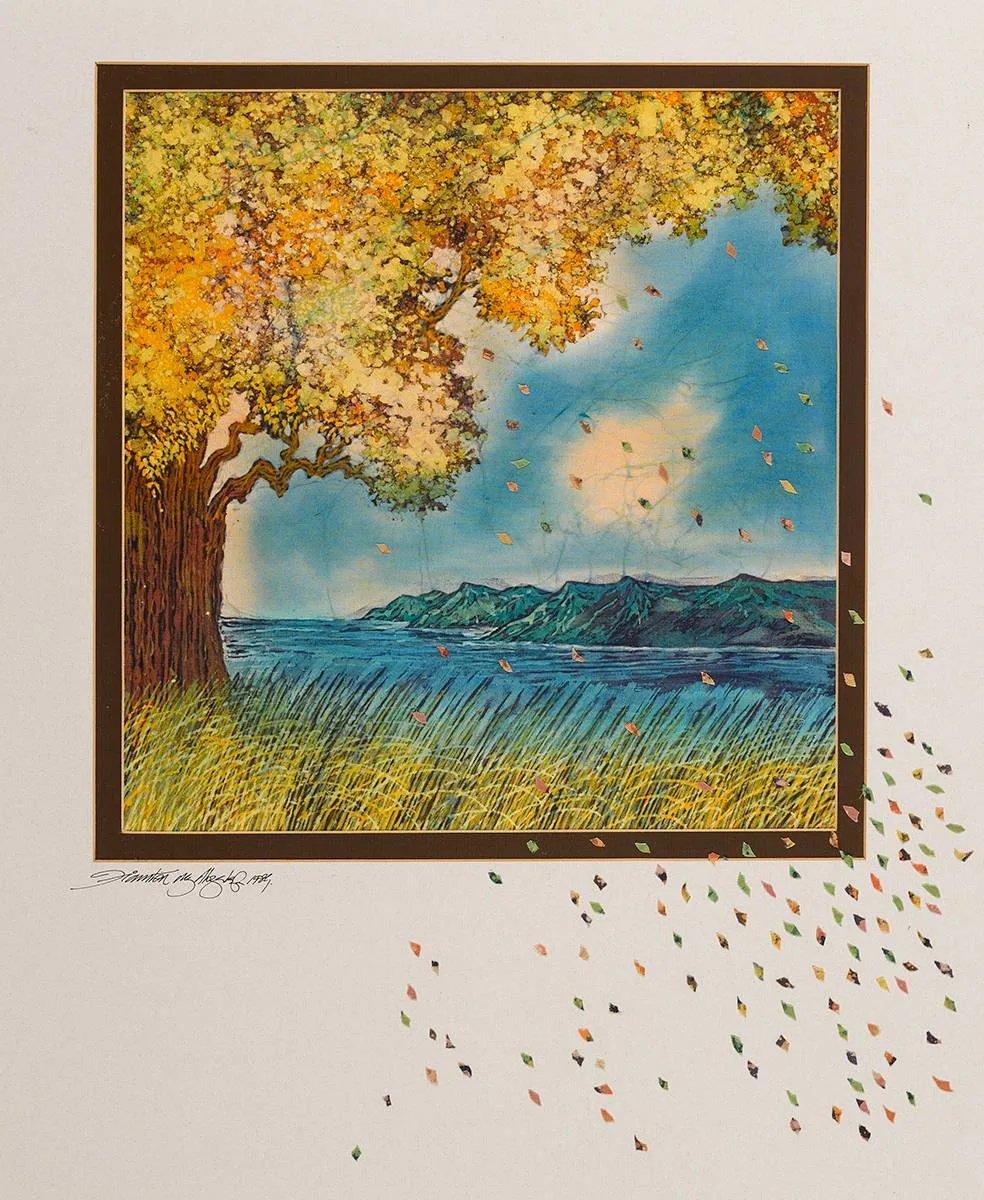 20th Century School, AUTUMNAL COASTAL SCENE, 1989, mixed media