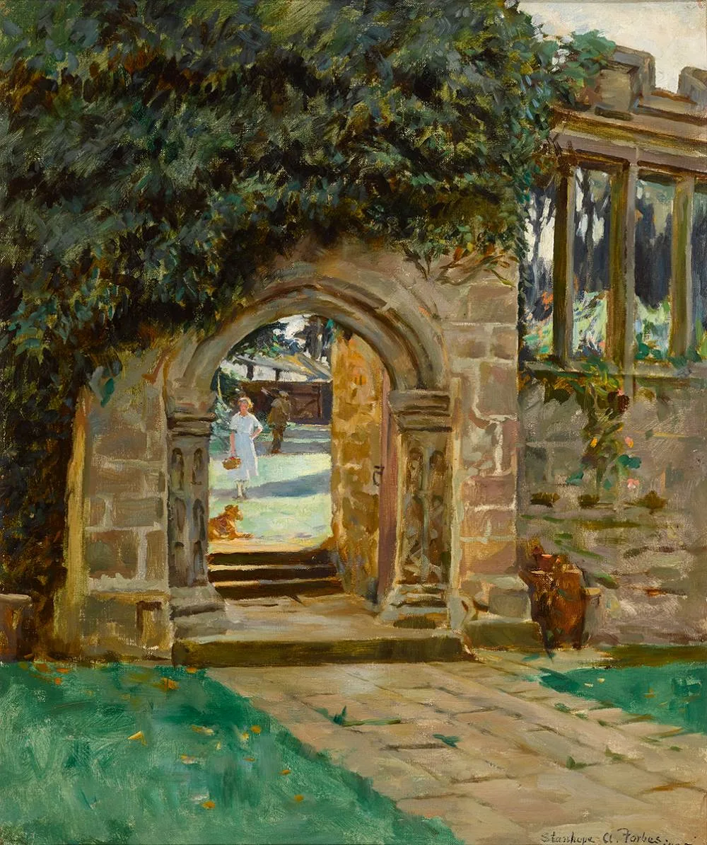 Stanhope Forbes, THE GARDEN GATE, 1925, oil on canvas