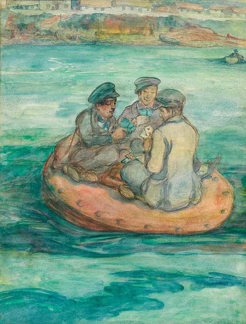 Jack Butler Yeats, THE ENTHUSIASTS, 1902, watercolour