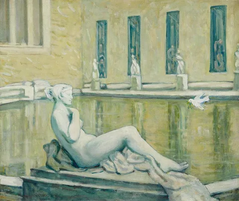 DOVE OF PEACE by Grace Henry, oil on canvas, offered Mar 2023