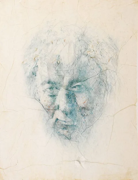 Louis le Brocquy, IMAGE OF SEAMUS HEANEY, 1992, watercolour on tissue paper