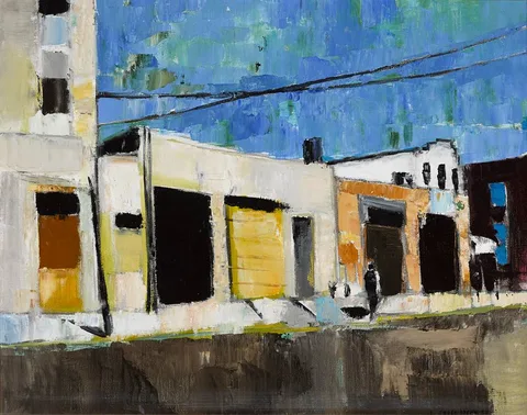 CRESCENT STREET by Alexey Krasnovsky, 2000, oil on canvas, sold Mar 2023
