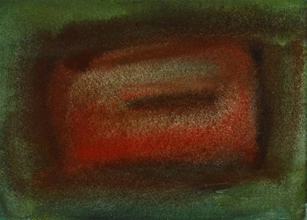 BOG POOL by Seán McSweeney, 2016, tempera on paper, sold Mar 2023