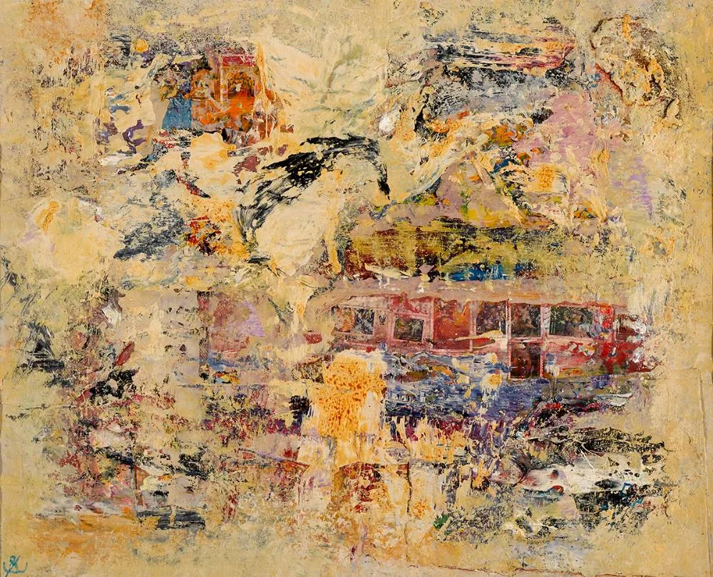 SRIK by John Kingerlee, 2016, mixed media on board, sold Mar 2023