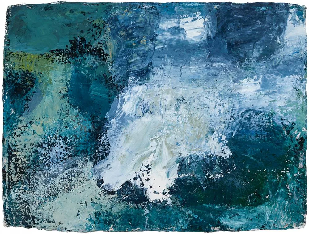 DOWNPATRICK HEAD II by Donald Teskey, 1997, oil on paper, sold Mar 2023