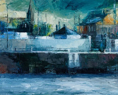 Donald Teskey, DOCKLANDS VII, 2002, oil on canvas