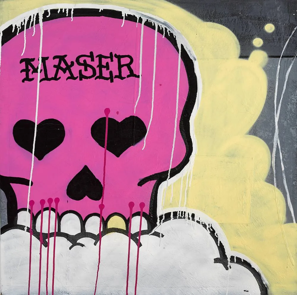 Maser, UNTITLED, 2008, oil spray-paint on canvas
