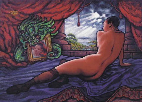 Jim Fitzpatrick, STRANGE DAYS, 2003, oil on canvas; (unframed)