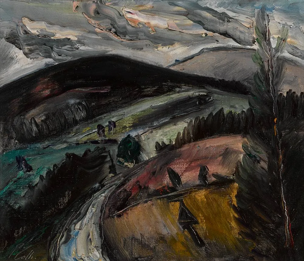 TOWARDS SALLY GAP, COUNTY WICKLOW by Peter Collis, oil on canvas, sold Mar 2023