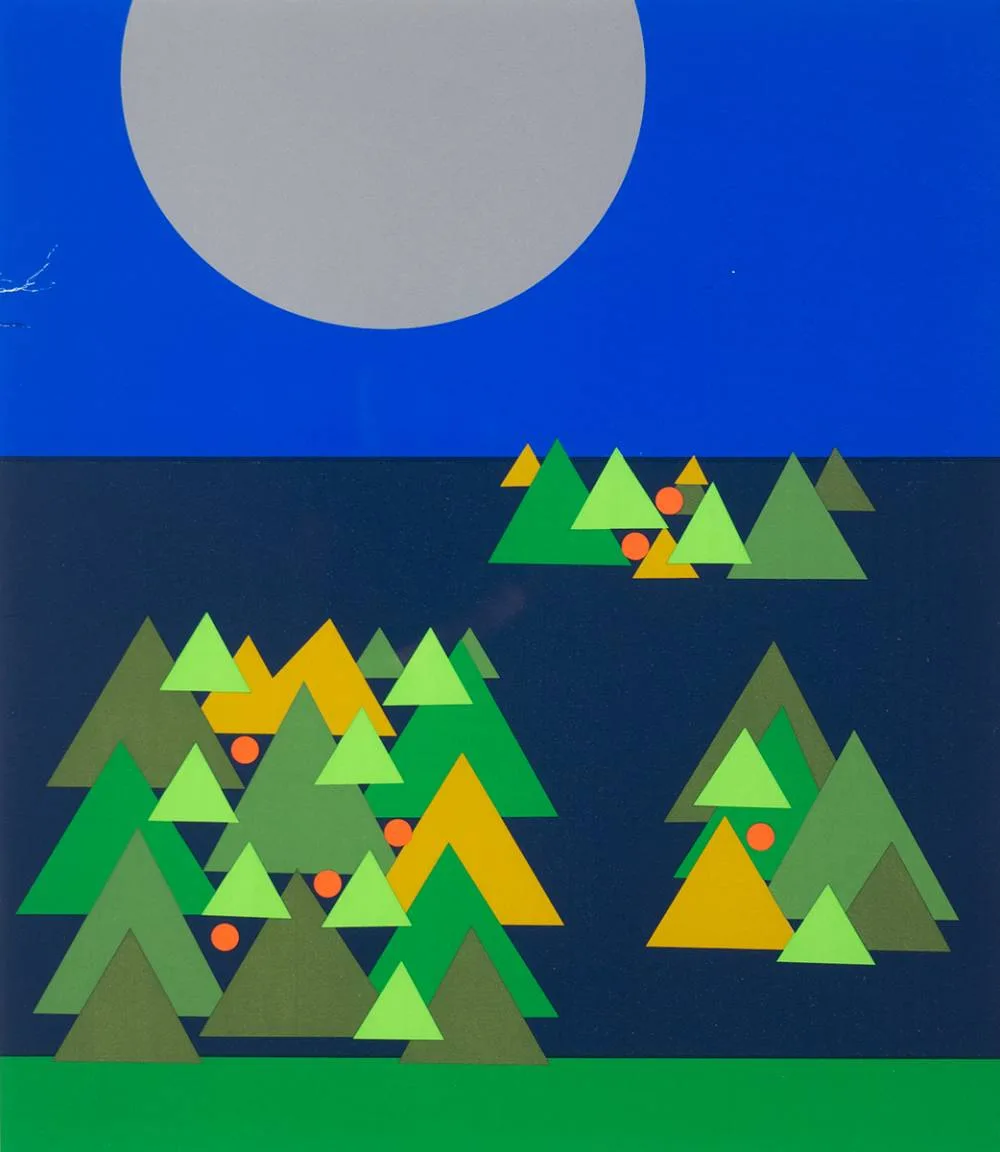 CHRISTMAS GREETING CARD by Patrick Scott, colour print, sold Dec 2022