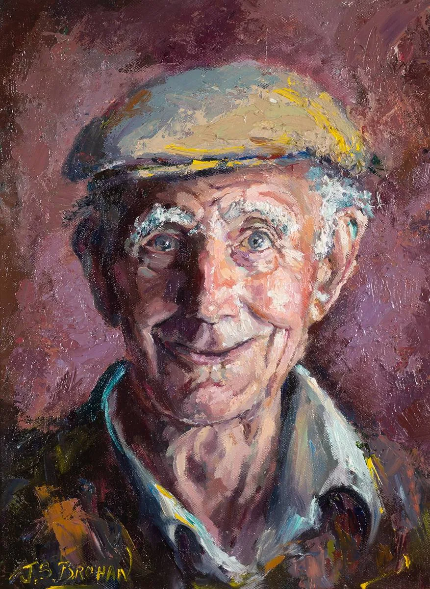HEAD STUDY by James S. Brohan, oil on canvas, sold Dec 2022