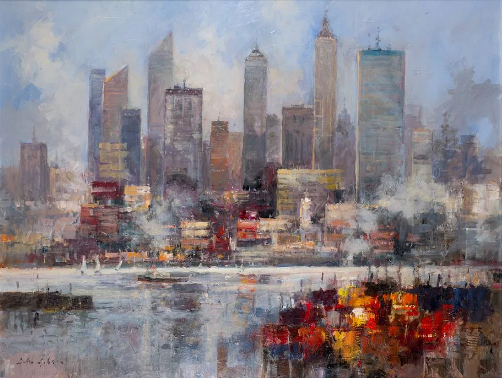 Colin Gibson, COLD MORNING, NEW YORK, oil on canvas
