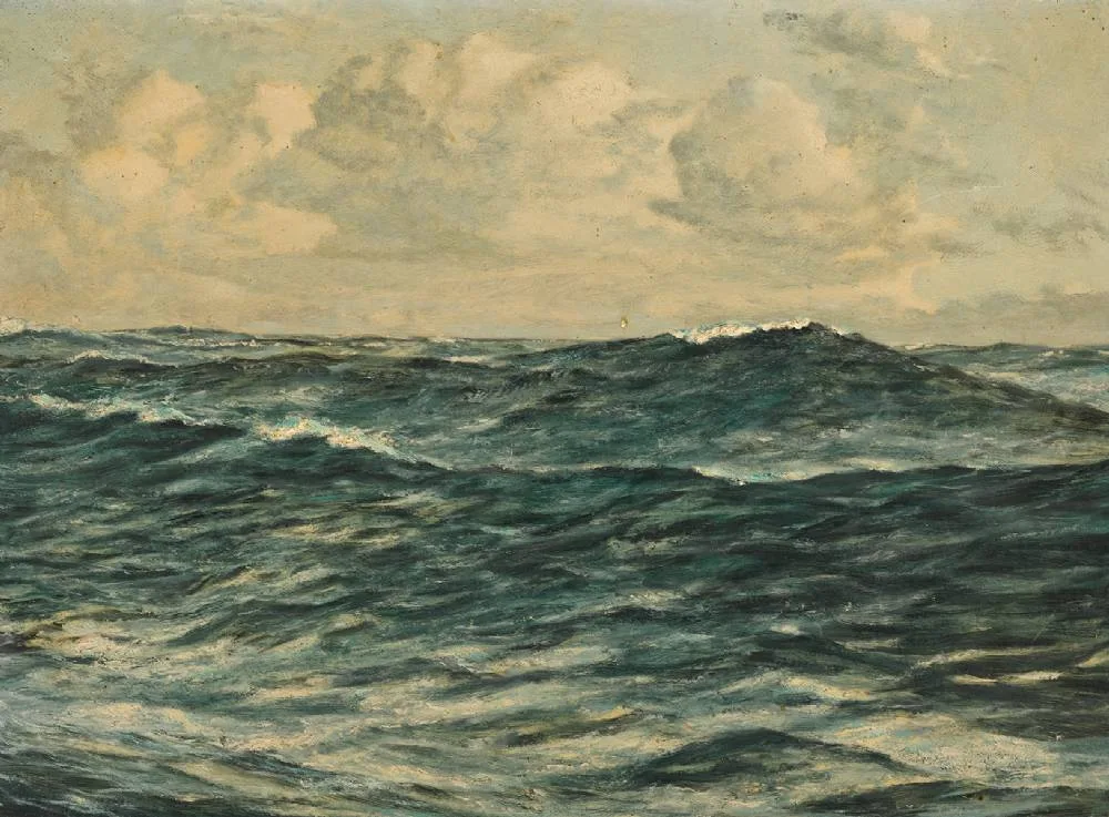 ATLANTIC by Ciaran Clear, oil on board, sold Dec 2022